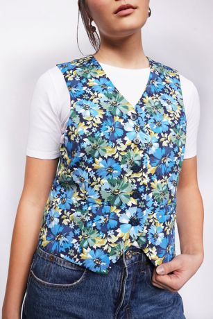 Wildfang Empower Floral Vest | David's Bridal